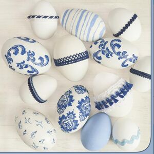 Ubrousky na dekupáž Blue Style Easter Eggs - 1 ks