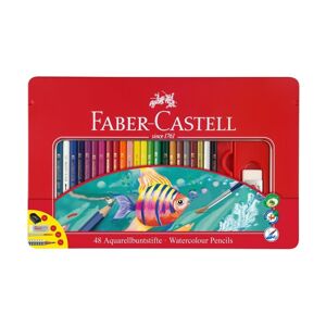 Pastelky Faber-Castell akvarelové set 48 barevné v plechu