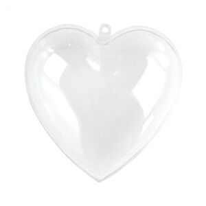 Plastové srdce trojdílné - 10 cm