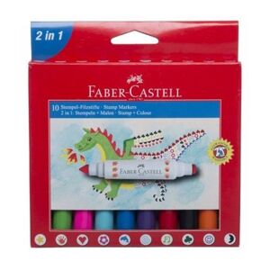 Popisovače Faber-Castell s razítkem / 10 barevné