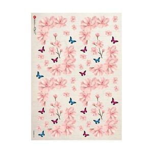 Rýžový papír A3 Paper Design - Růžové květy