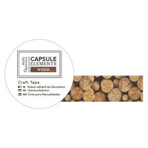 Samolepící páska Capsule Elements - Wood - Letokruhy - 3 m