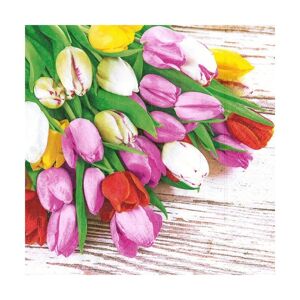 Ubrousky na dekupáž - Kytice tulipánů - 1 ks