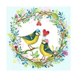 Ubrousky na dekupáž - Ptačí svatba - 1 ks