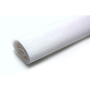 Krepový papír 50 x 200 cm - bílý