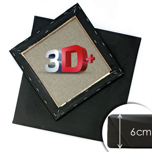 3D + Černé malířské plátno na rámu PROFI / různé rozměry