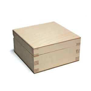 Dřevěná krabička na dekupáž - 10x10 cm
