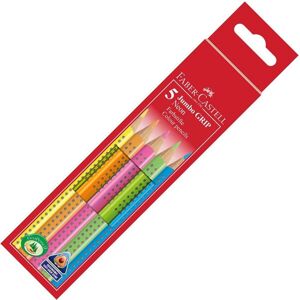 Barevné tužky Jumbo Grip Neon / 5 ks