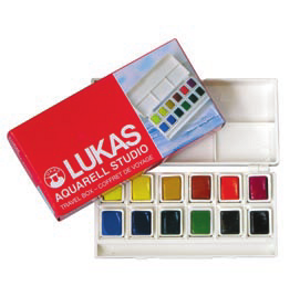 Akvarelové barvy LUKAS STUDIO 12x5ml - sada - plastový box