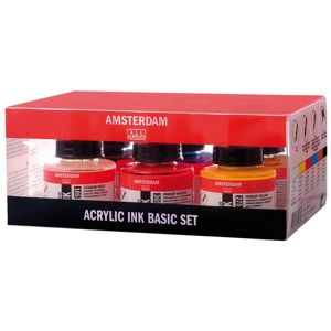 Akrylový inkoust Amsterdam - Basic set / 6 x 30 ml (akrylový inkoustový)