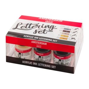 Akrylový inkoust Amsterdam - Lettering set / 6 x 30 ml (kaligrafický set)