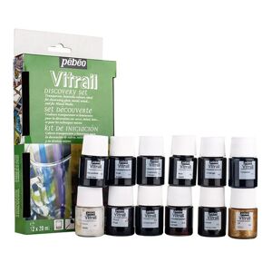 Barva na sklo PEBEO Vitrail Discovery set / 12 x 20 ml (sada barev na)