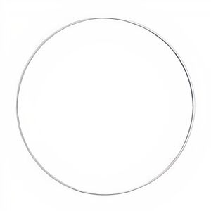 Bílý kovový kruh pro dotvoření 1 ks / různé velikosti (Kovová obruč na)