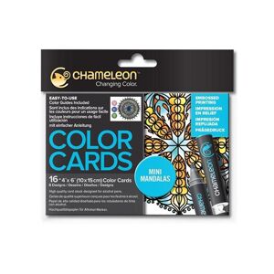 Chameleon kartičky na vymalování - Mini mandaly / sada 16 ks (Chameleon)