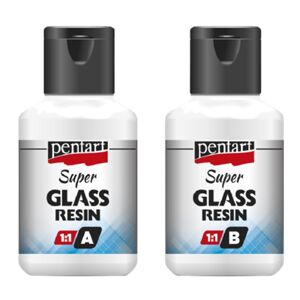 Čirá pryskyřice Super Glass Pentart 1: 1 - 2 x 40 ml (dvousložková)