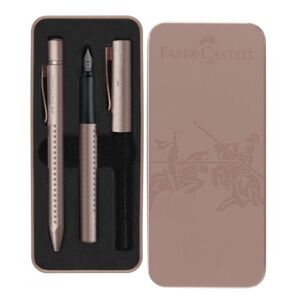 Dárková sada per Faber-Castell - měděná (kuličkové a plnicí pero)