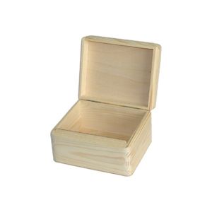 Dřevěná krabička s víkem 16.2x13.2x9.5 cm (dřevěné komponenty na)