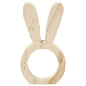 Dřevěné kroužky na ubrousky - zajko (velikonoční dekorace)