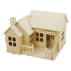 Dřevěný domeček - 3D stavebnice (puzzle - dřevěný dům)