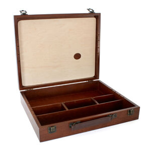 Dřevěný kufřík Renesans na barvy 38.5x31x7.5 cm (prázdný kufřík na barvy)
