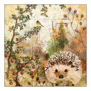 Eko ubrousky na dekupáž Autumn Hedgehog - 1ks (ubrousky na dekupáž)