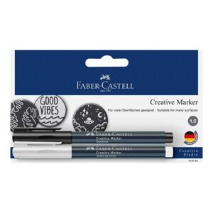 Faber Castell kreativní popisovač bílá/černá (Inkoustové víceúčelové)