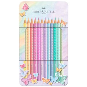 Faber Castell pastelové barvičky Sparkle 12 ks (Barvičky v plechovém)