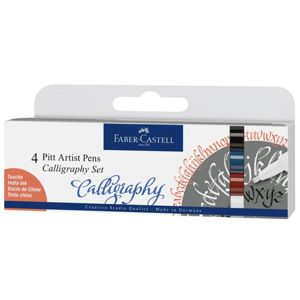Kaligrafické pera Faber-Castell Pitt / 4 ks (Pitt kaligrafické pera set)
