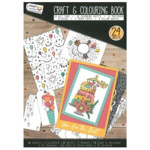 Kreativní kniha s omalovánkami A5 - 24 listů (narozeninové karty -)