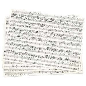 Kreativní papír s hudební potiskem A4 (Papír na scrapbooking)