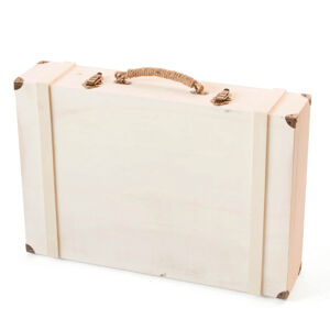 Kufřík s kováním 53 x 31 x 14 cm (kufr z březové překližky)