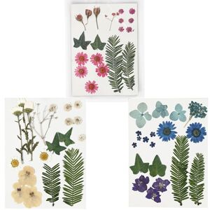 Lisované květy a listy / různé varianty (přírodní dekorační materiál)