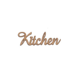MDF výřez - nápis Kitchen - 12 cm (dekorace z MDF)