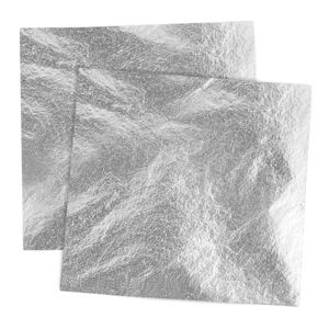 Metalické plátky imitace hliníku 14x14 cm / 100 listů (plátky na)