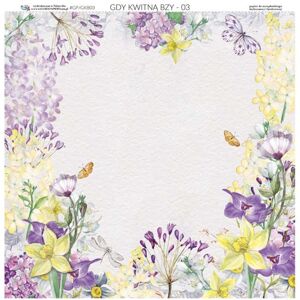 Oboustranný papír na scrapbooking 30.5 x 30.5 cm - When Lilacs Bloom 03 ()