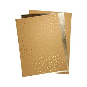 Papír z umělé kůže Gold - 3 listy, 1 balení (kožený papír)