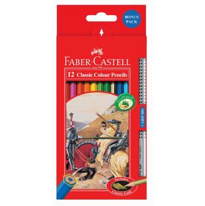 Pastelky Castell set 12 barevné + tužka GRIP 2001 ZDARMA (Faber Castel -)
