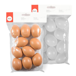Plastová vajíčka Rayher 6 cm 10 ks - různé barvy (plastová vajíčka)