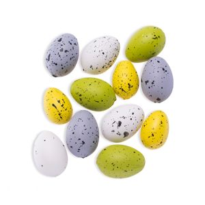 Plastové křepelčí vejce 3.5 x 2.5 cm - 24 ks (vejce z plastu na)