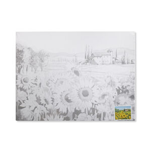 Plátno na lepence se skicou uměleckého díla Van Gogh - Sunflowers