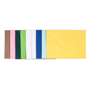 Pohlednice s obálkou 6 ks - 10.5 x 15 - různé barvy (kreativní potřeby)