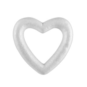 Polystyrénové srdce 110 mm / 1 ks (kreativní komponenty z polystyrenu)