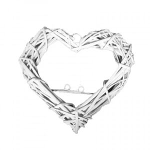 Proutěné srdce s kovovými háčky - různé rozměry (Proutěné srdce na)