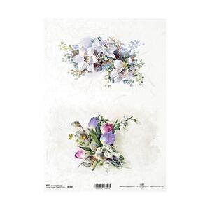 Rýžový papír A4 Spring bouquets (Rýžový papír A4 na dekupáž)
