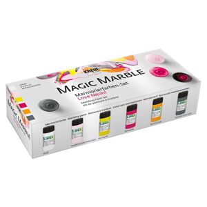 Sada barev na mramorování Kreul Magic Marble Love Neon 6x20 ml (Barvy na)