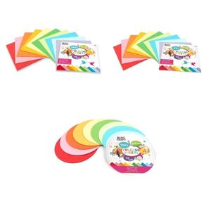 Sada barevných papírů / různé rozměry (barevný papír pro děti)