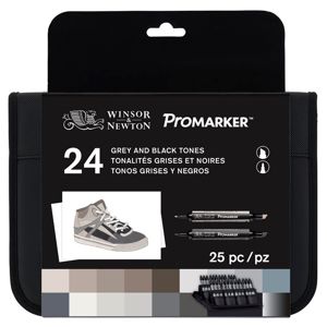 Sada popisovačů Winsor & Newton Promarker - černé a šedé odstíny (Set)