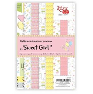 Sada scrapbookingových papírů Sweet Girl 21 x 29,7 cm | 8 listů