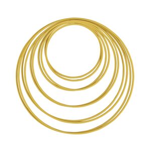 Sada zlatých kovových kruhů pro dotvoření 10 ks (Kovová obruč na)