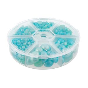 Set plastových perliček | mentolové (dekorační perličky)